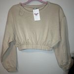 Weekend Cream Super Soft Cropped Sweatshirt Photo 4
