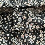 H&M Black Ditsy Floral High Waist Shorts with Pockets. size 6 Photo 7