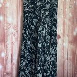 Studio 1940  Black Tie Waist White Floral Print Maxi Dress Photo 1