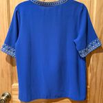 Royal Blue Embroidered Women's Top size M Size M Photo 2