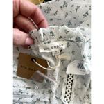 Blu Pepper NWT  Ditsy White Floral Balloon Sleeve Top Small CottageCore ruffle Photo 3