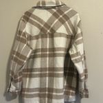 Ashley by 26  International Outerwear Tan& White Plaid Jacket Womens XL Shacket  Photo 1