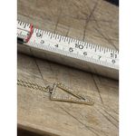 Gold Chain Necklace With Rhinestone Triangle Pendant Photo 1