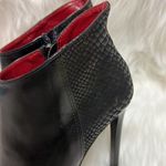 Fabio Fabrizi Black Leather Stiletto Ankle Boots Size 6.5/37 A2 Photo 1