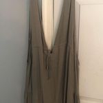 Tobi Deep V Olive Green Dress Photo 0