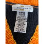 Yarnworks  Womens Black]Sleeveless Button Halloween Pumpkin Sweater Vest Top Sz S Photo 2