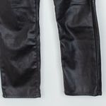 Gap  Womens High Rise Leather Straight Leg Pants Black Size 6 Short Grunge Edgy Photo 2