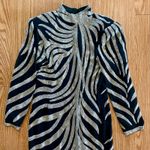 Vintage 1980s Black Beaded Silk Long Maxi Evening Gown Womens Medium Photo 2