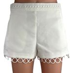 Ramy Brook NEW  White Circle Hem Boho Festival High Rise Mini Dua Shorts Size 2 Photo 0