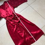 Victoria's Secret Vintage  Gold Label Red Long Sleeve Robe Size S Photo 10