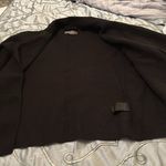 Anthropologie  black boiled wool sweater XL shaped like a jacket but soft euc Photo 6