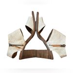 Toms Sandals Womens 9 Majorca Cutout Ankle Straps Beige Side Zip Heeled Casual Photo 3