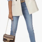 RE/DONE High Rise Button Fly Ankle Crop Stretch Jeans in Light 27 Size 27 Photo 0