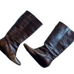 Vintage y2k brown leather mid calf high boots 🍂 Size 7 Photo 0