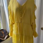 NEW FARM RIO (ANTHROPOLOGIE) CARNARIAS YELLOW RUFFLED MINI DRESS! Photo 3