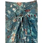 Band of the Free Teal Blue Floral Bohemian Wrap Style Long Maxi Skirt Women Med Photo 5