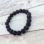 Vintage Stretch Bracelet Dark Purple Chunky Balls Photo 7