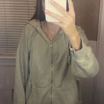 Brandy Melville John Galt  Zip-Up Oversized Hoodie Photo 0