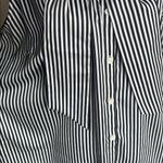 Ming Wang Sleeveless Striped Button Down Black White Blouse Size Large Photo 7