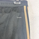 Adidas  Womens Tiro 17 Black Tapered Training Pants Sz XS Gold Stripe Track Zip Photo 6