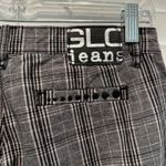 Y2K GLO Jeans Women's Size 1 Plaid Bootcut low rise Trousers Black Gray Preppy Photo 2