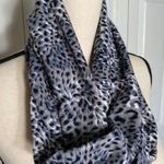 Leopard Print Gray & Black Infinity Scarf Photo 0
