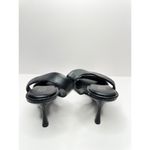 Nordstrom Rack Sandals Womens Size 8 Black Open Toe Faux Leather Slingback Photo 4