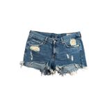 Rag and Bone  Winnie Cut Off Distressed Blue Jean Short Medium Wash Denim Size 26 Photo 3