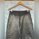 ALEXANDER WANG x H&M Genuine Leather Tearaway Jogger Pants size 6 Black Photo 4
