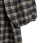 Barbour Lorelie Top Praline Plaid V-neck Seersucker Puff Sleeves 8 New Photo 3