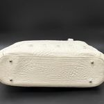 Brighton Vintage Ivory White Croc Leather Double Handle Tote Shoulder Bag Photo 11