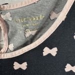 Kate Spade Women’s Sleeveless Top Black with Pink Bows Ruffle Bottom Keyhole S Photo 5