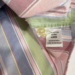 LL Bean Womens Colorful Stripe Wrinkle Free 3/4 Sleeve Oxford Button Up Shirt XS Photo 9