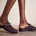 Free People Womens Vida Mule Slip On Leather Chain Brown 39 US 8.5 Photo 0
