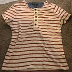 Ralph Lauren  Cream & Red Striped Shirt Photo 0