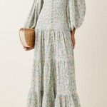 💕SIGNIFICANT OTHER Paloma Smocked Floral Cotton Maxi Dress Bluebell Posie US 2 Blue Photo 0