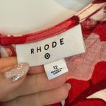 RHODE x Target Women's Zinnia Floral Print Bell Sleeve Midi Linen Dress Size 12 Red Photo 8