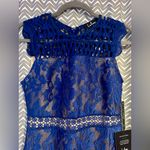 NWT Lulus | Charlee Royal Blue Lace Sleeveless Midi Dress, Size S Photo 5