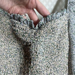 Storia ‎ Blue Floral Smocked Ruffle Top Photo 3