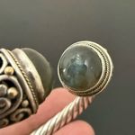 ROBERT MANSE 925 Bali Sterling Silver 18K Gold Labradorite Twisted Cable Bangle Photo 8