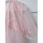 VTG 70s nightie pastel pink Peignoir size XL Pink Photo 3