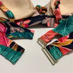 Kona Sol  Tie Front Tropical Floral Bikini Top NWOT S Photo 5