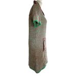 Etro Collared Shirt Dress in Green Pink 38 New Womens Tweed Boucle Mini Size undefined Photo 5