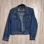 Gordon & James Embellished Rhinestone Denim Jean Jacket Western Studded Large Blue Photo 0