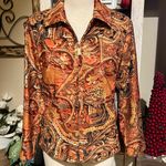 ST. John sport printed jacket size P. All over pattern, fall, maximalism Orange Photo 0