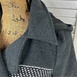 Jack by BB Dakota Jack BB Dakota Striped Colorblock Cropped Removable Hood Pea Coat Gray Small Photo 5