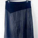 DKNY PURE 100% Lamb Skin Leather Black Buttery Soft Skirt, Size Medium Photo 0