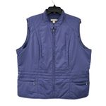 Coldwater Creek Vest Womens XL 18 Purple Zip Lined Pockets Travel Layer Used Photo 0
