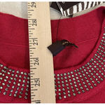 Dana Buchman  Women’s XS Red Chili Pepper‎ Rhinestone Sweater Top Sparkly NEW Photo 5