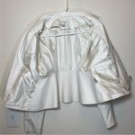 Veronica Beard Funnel Neck Double Layered Zip-Up Moto Jacket Peplum Hem Sz 2 XS Photo 8